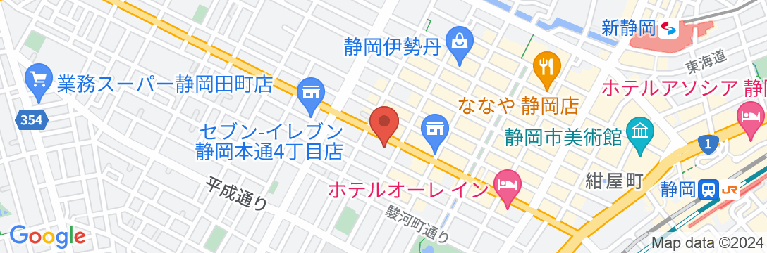 ホテルオーク静岡の地図