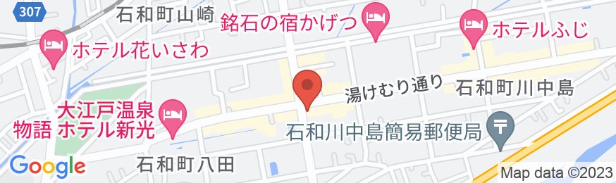 石和温泉郷 旅館喜仙(きせん)の地図