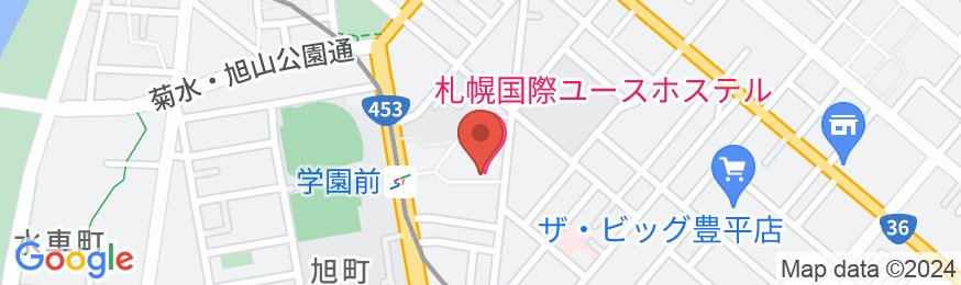 札幌国際ユースホステルの地図