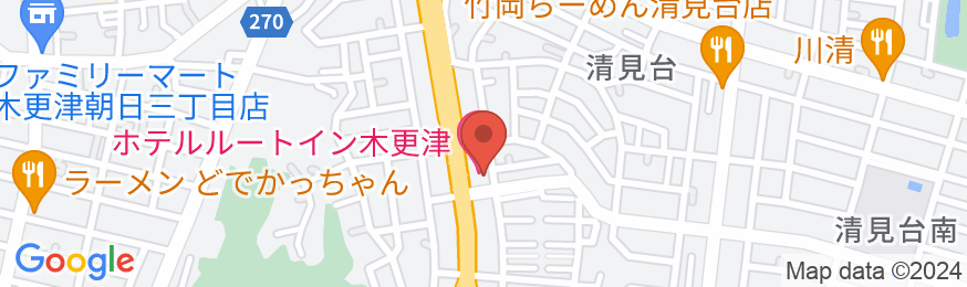 ホテルルートイン木更津の地図
