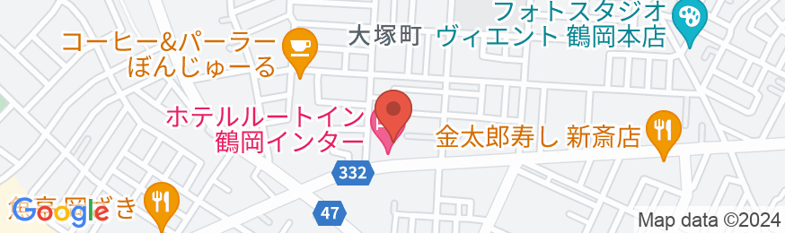ホテルルートイン鶴岡インターの地図