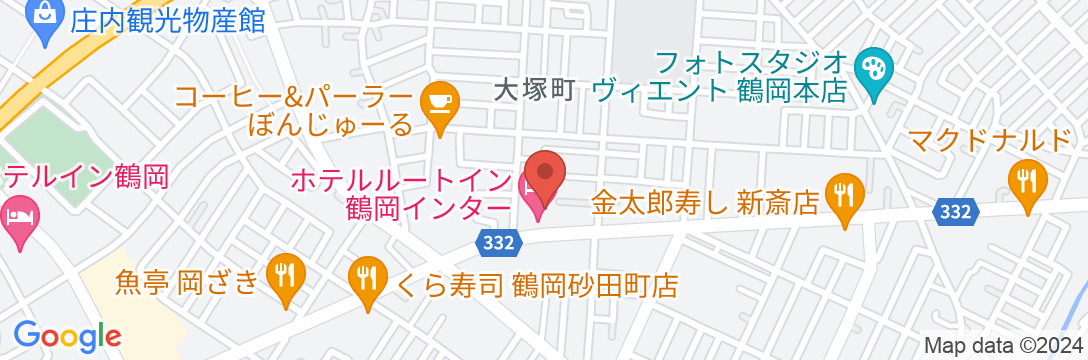 ホテルルートイン鶴岡インターの地図