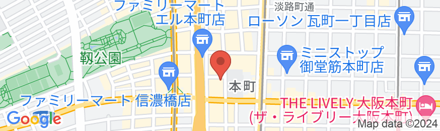 大阪ビューホテル 本町の地図