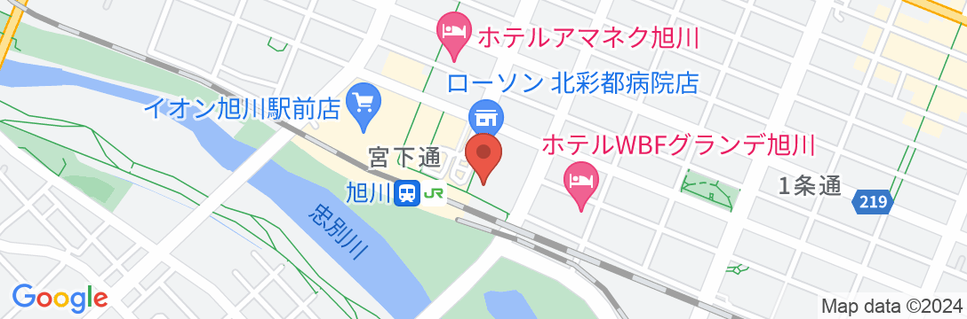 ワイズホテル 旭川駅前の地図