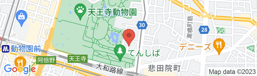 HOTEL 3O’CLOCK TENNOJIの地図