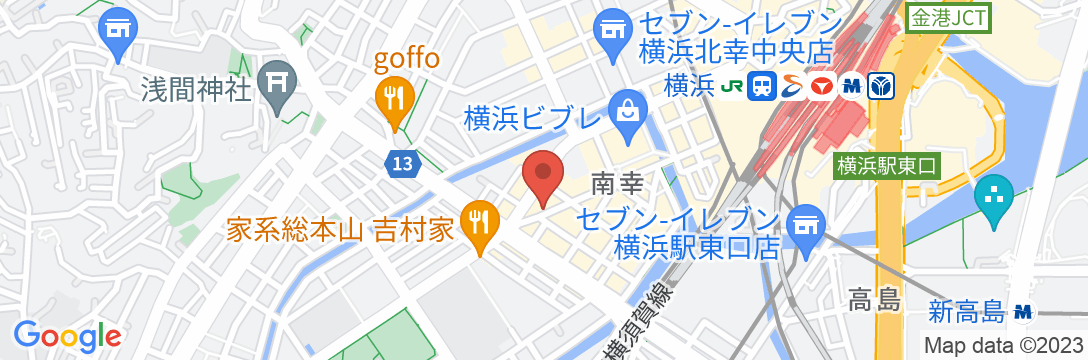 ホテルユニゾ横浜駅西の地図