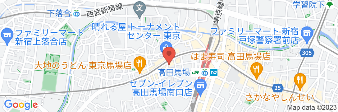 ホテルリブマックス高田馬場駅前の地図
