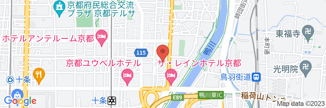 京町やinn 京都駅南庵の地図