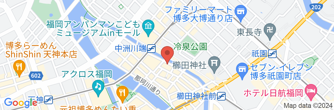 The BREAKFAST HOTEL福岡中洲の地図