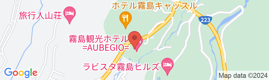 霧島の森に佇むオーベルジュ AUBEGIO霧島観光ホテルの地図