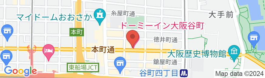 天然温泉 浪華の湯 ドーミーイン大阪谷町(ドーミーイン・御宿野乃 ホテルズグループ)の地図