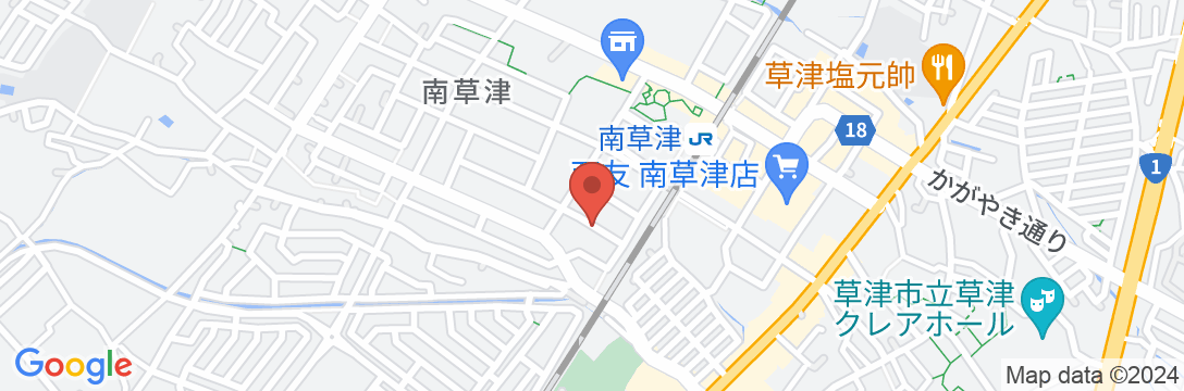 東横INN琵琶湖線南草津駅西口の地図