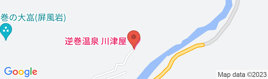 逆巻温泉 川津屋の地図