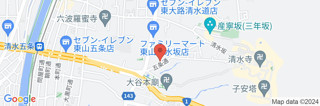 TERRACE KIYOMIZU KYOTOの地図