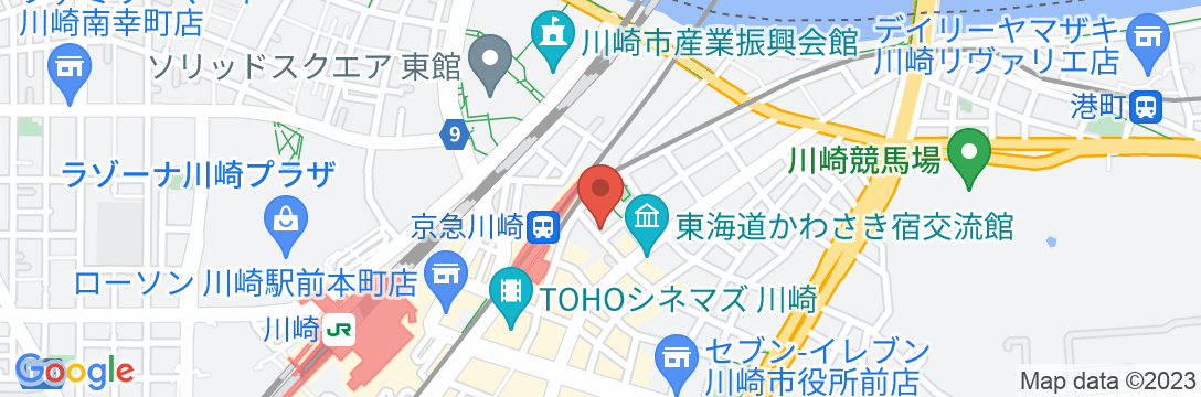 アパホテル〈TKP京急川崎駅前〉の地図