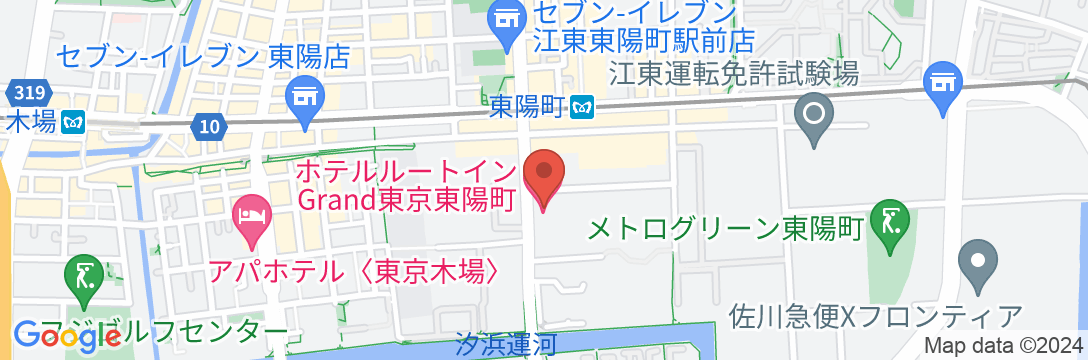 ホテルルートインGrand東京東陽町の地図