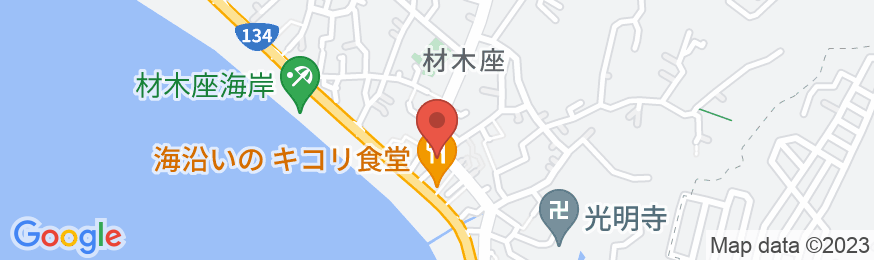 琥珀-AMBER-鎌倉・材木座の地図