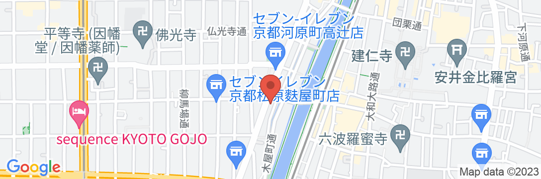 SH by the square hotel京都木屋町(旧 ホテル京都木屋町)の地図