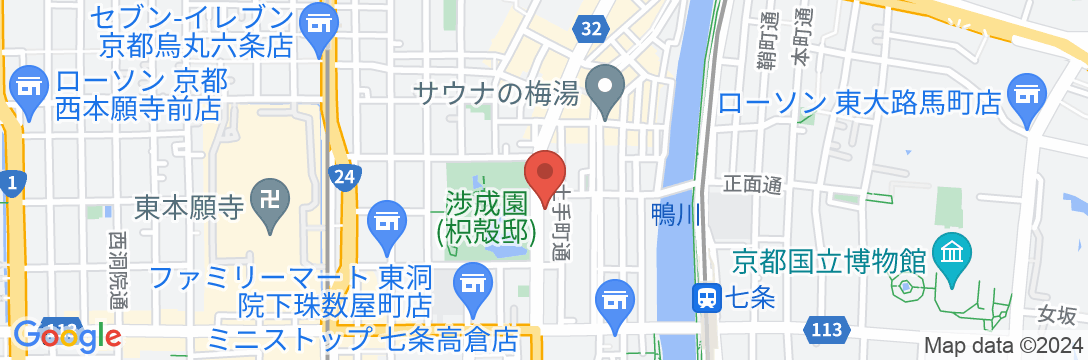 ホテルイルヴェルデ京都の地図
