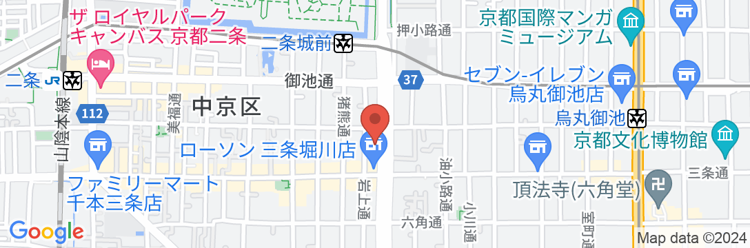 ザ エディスターホテル京都二条 Comic&Booksの地図