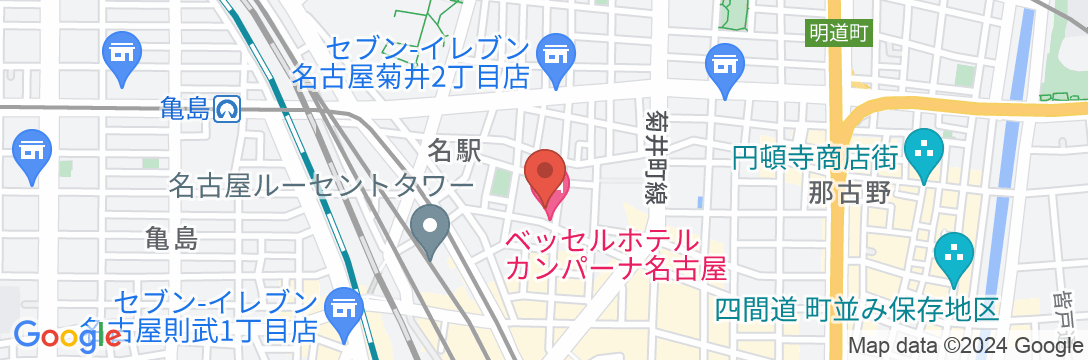 ベッセルホテルカンパーナ名古屋 サウナ付大浴場(名古屋駅桜通口)の地図