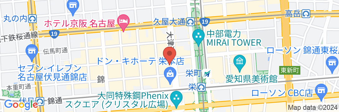 ベッセルイン栄駅前(名古屋・栄)の地図