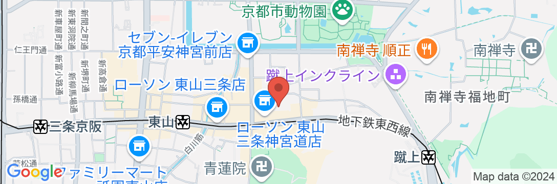 京都旅庵 然の地図