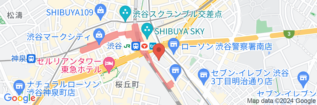 SHIBUYA STREAM HOTELの地図