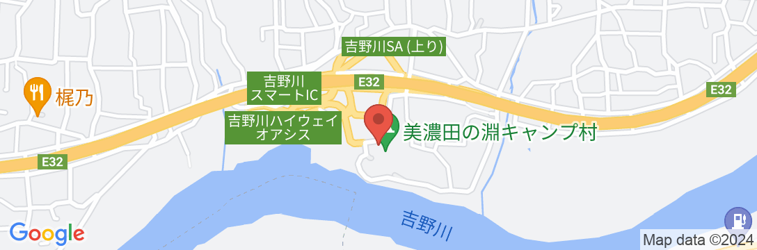 美濃田の淵キャンプ村の地図