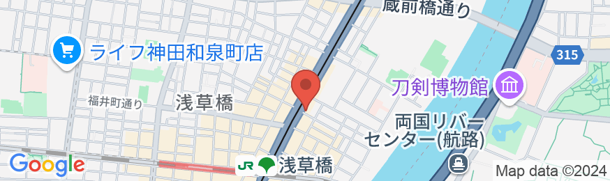 ホテルリブマックス浅草橋駅北口の地図