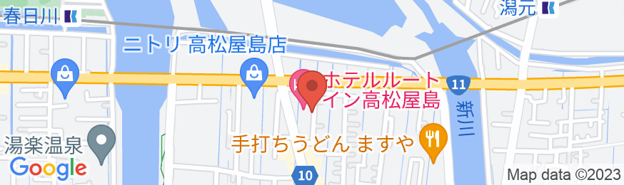 ホテルルートイン高松屋島の地図