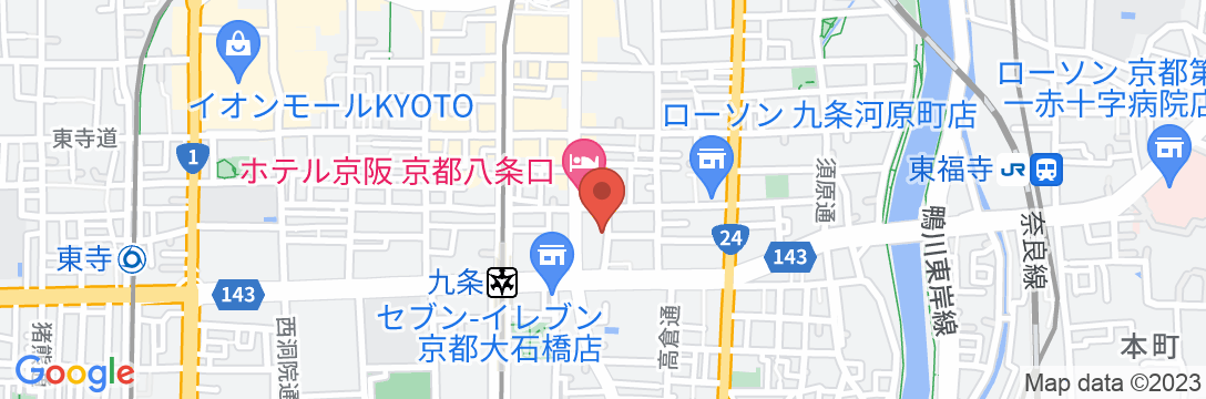 ホステル添(TEN)京都駅前の地図