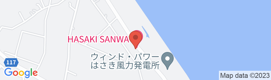 HASAKI SANWA HOTELの地図