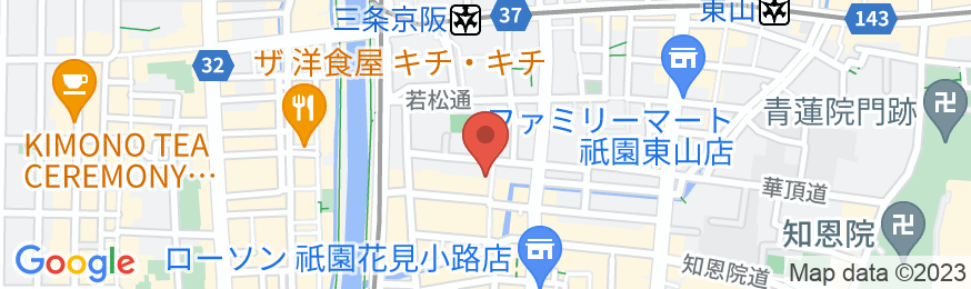 旅寛HOSTEL祇園の地図