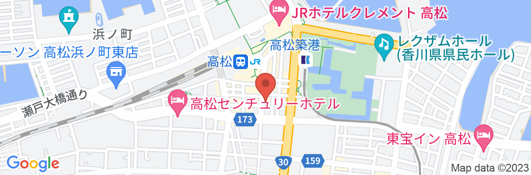 ハイパーイン高松駅前の地図