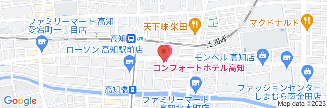 コンフォートホテル高知の地図