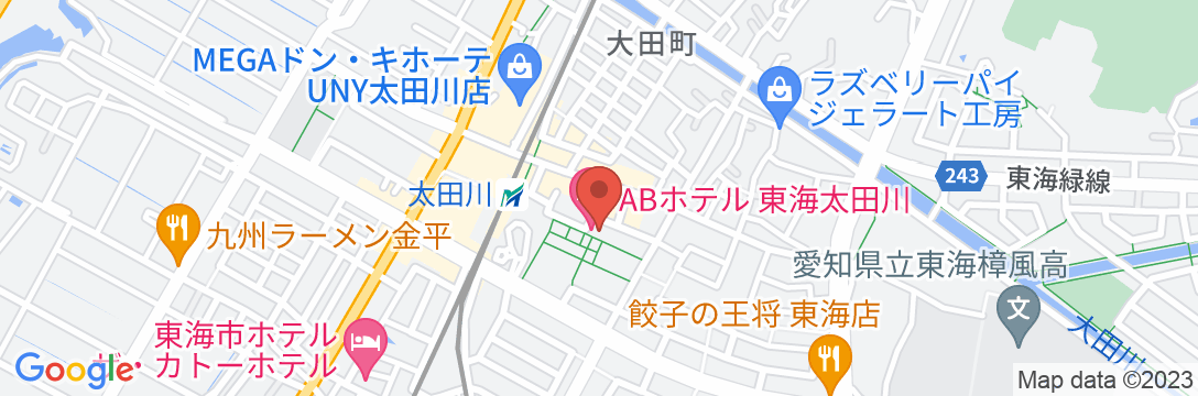 ABホテル東海太田川の地図