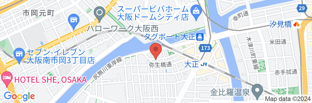 HOSTEL NAGAYADO OSAKAの地図