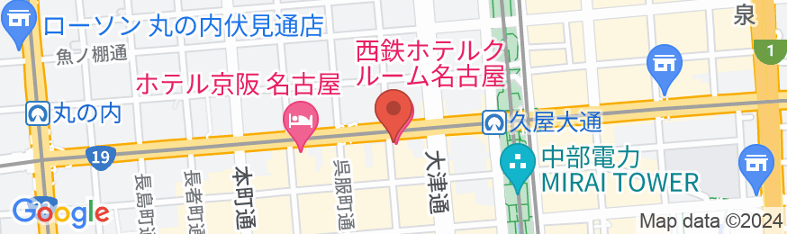 西鉄ホテル クルーム名古屋の地図