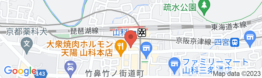京都山科 ホテル山楽の地図