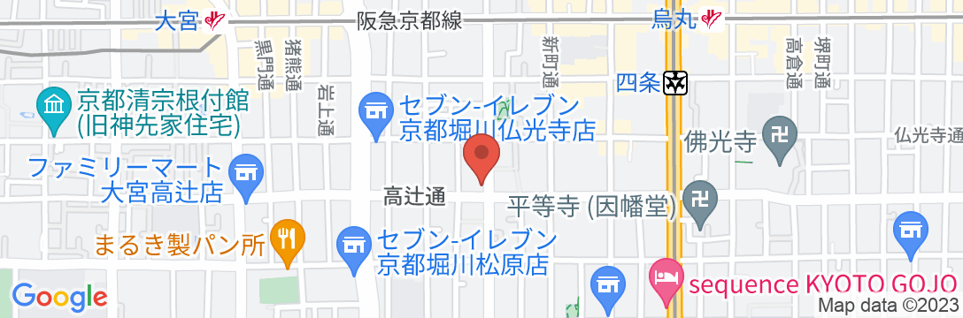 MIMARU京都 西洞院高辻の地図