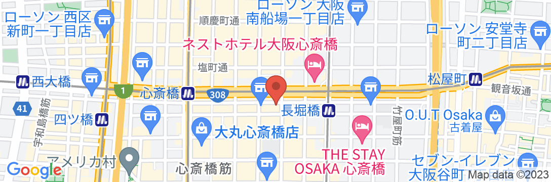 相鉄フレッサイン 大阪心斎橋の地図