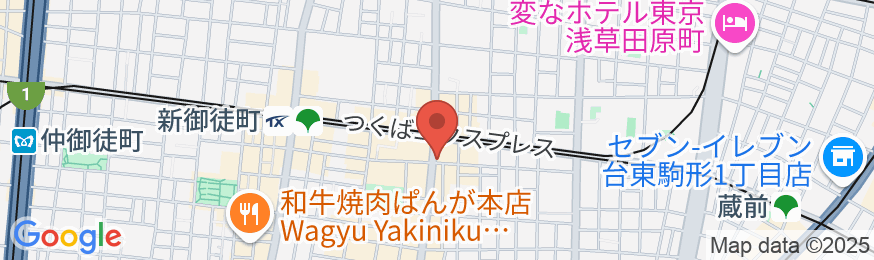 ホテルツーリストイン上野御徒町の地図