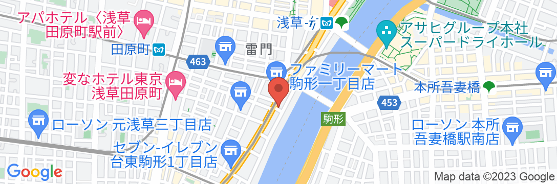 ホテル アマネク 浅草駅前の地図