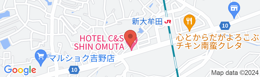 ホテルC&S新大牟田の地図