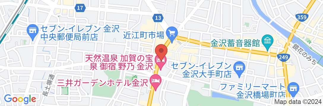 ザ・スクエアホテル金沢の地図