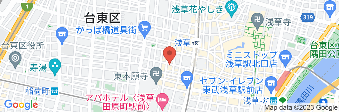 ホテル庵浅草の地図