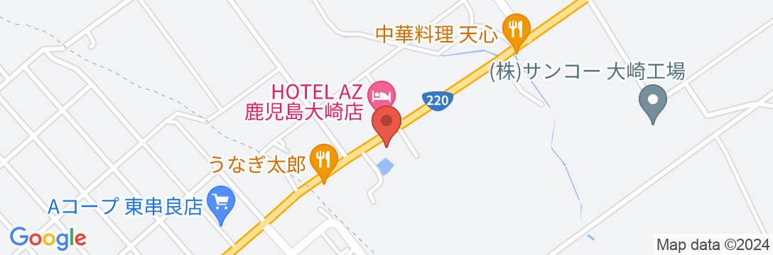 ホテル オオサキの地図