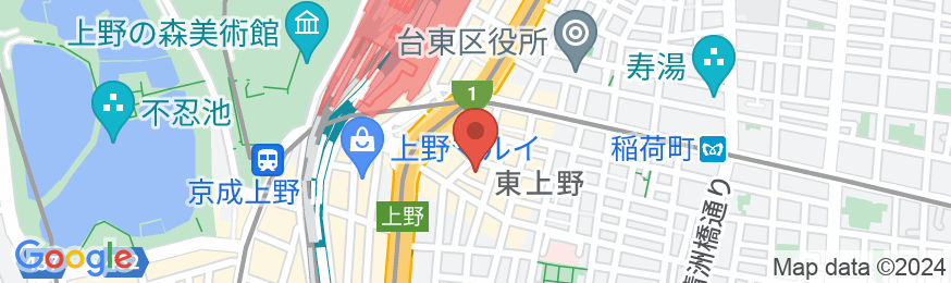 上野東金屋ホテルの地図