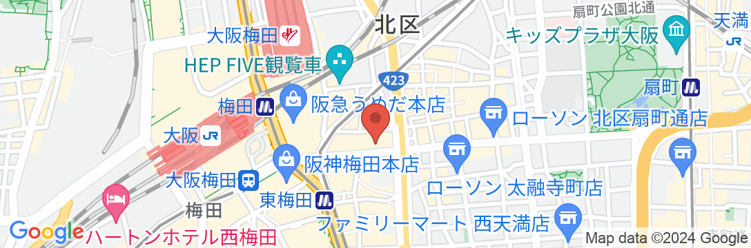 イビス大阪梅田の地図